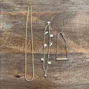 Elegant Gold Tone Necklace and bracelets Set of 3